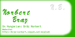 norbert braz business card