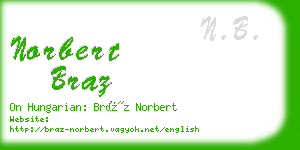 norbert braz business card